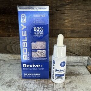 BosleyMD Revive Plus Densifying Hair Regrowth Serum For Men 1 Fl Oz Sealed | $40